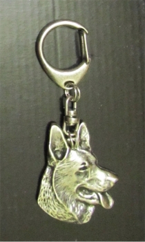 2D Schlüsselanhänger Metall Deutscher Schäferhund German Shepherd Anhänger