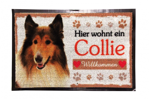 Fussmatte  Collie Colli Colly Fussabtreter