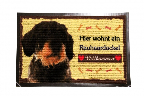 Fussmatte Rauhaar Dackel Dachshund Teckel Rauhaardackel Fussabtreter