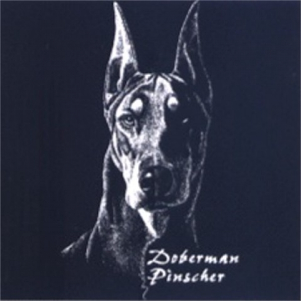 Motiv Dobermann Pinscher schwarz weiss