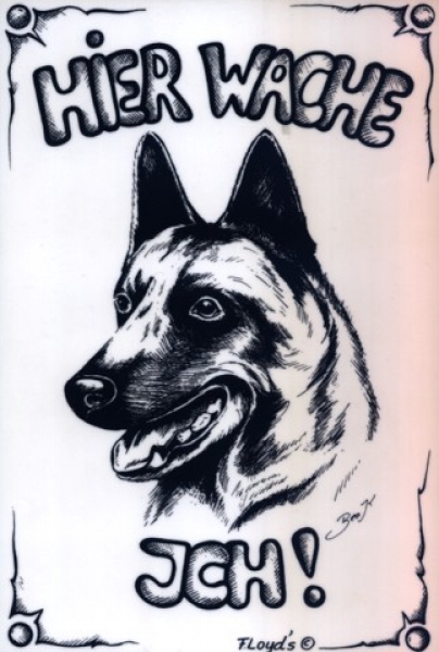 Warnschild Belgischer Schäferhund Malinoi
