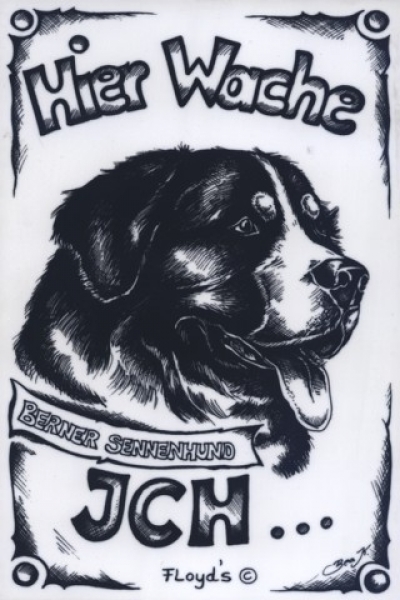 Warnschild Bernner Sennen Hund