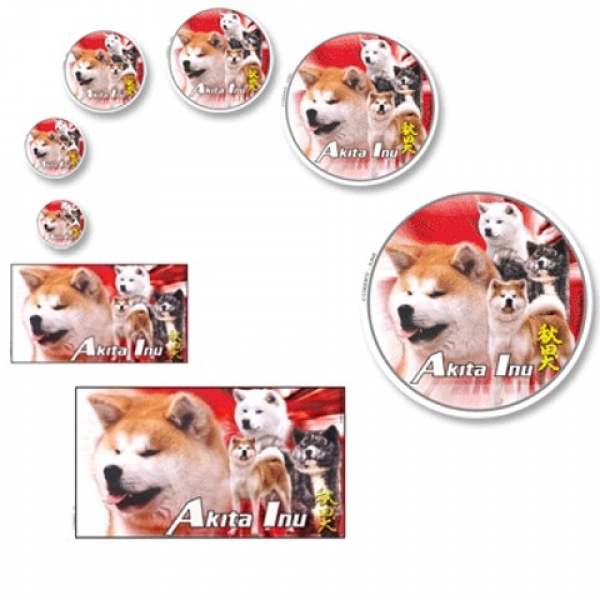 Aufkleber Akita Inu 1 farb mix