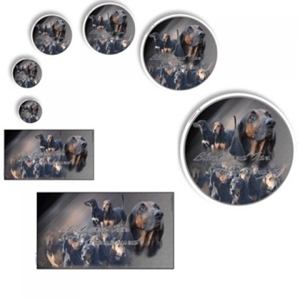 Aufkleber Black and Tan Coonhound