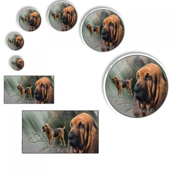 Aufkleber Bloodhound 1 / Chien de Saint Hubert