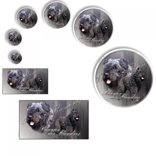 Aufkleber Bouvier des Flandres 2 Flandrischer Treibhund