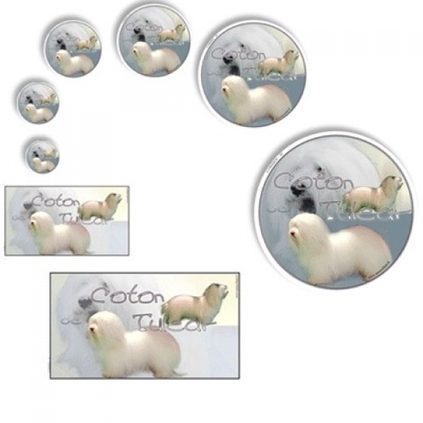 Aufkleber Coton de Tulear