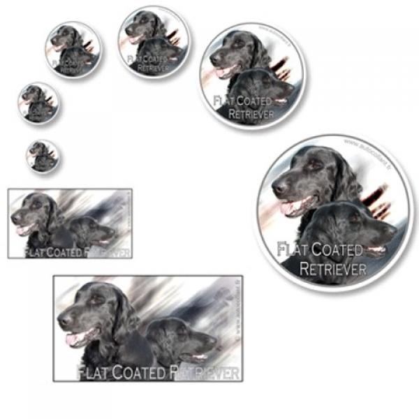 Aufkleber Flat Coated Retriever 1