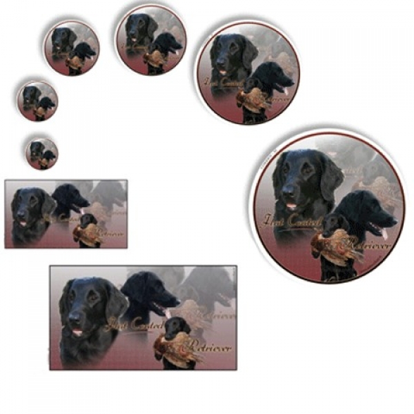 Aufkleber Flat Coated Retriever 2