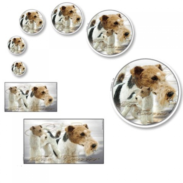 Aufkleber Fox Terrier 1 Drahthaar
