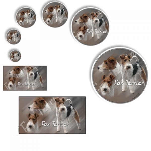 Aufkleber Fox Terrier 2 Drahthaar