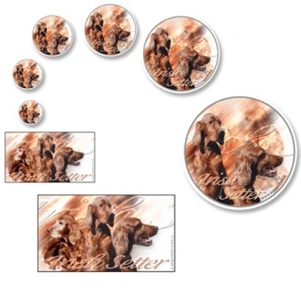 Aufkleber Irish Red Setter 1