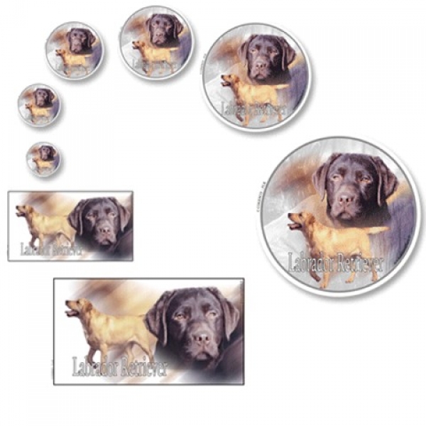 Aufkleber Labrador Retriever chocolate / braun 4