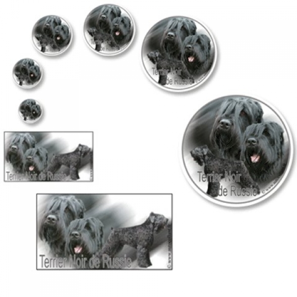 Aufkleber Schwarzer Russischer Terrier 1
