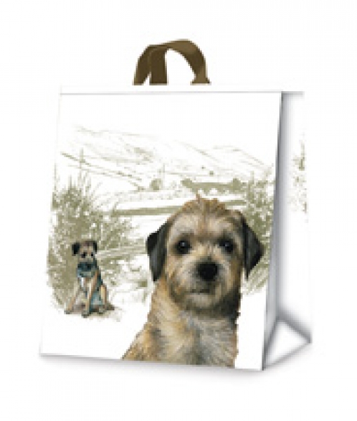 Beschichtete Baumwolltasche Border Terrier