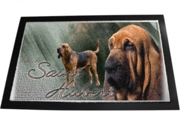 Designer Fussmatte Bloodhound 1 / Chien de Saint Hubert
