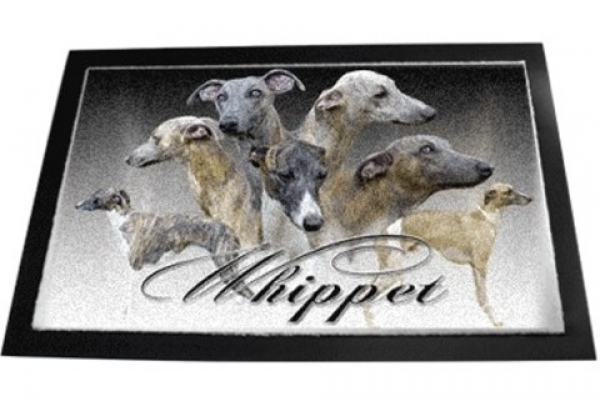 Designer Fussmatte Whippet / Kleiner Englischer Windhund