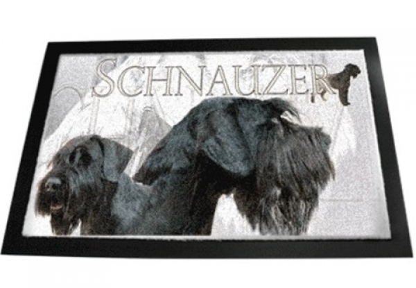 Designer Fussmatte Schnauzer 3 Riesenschnauzer