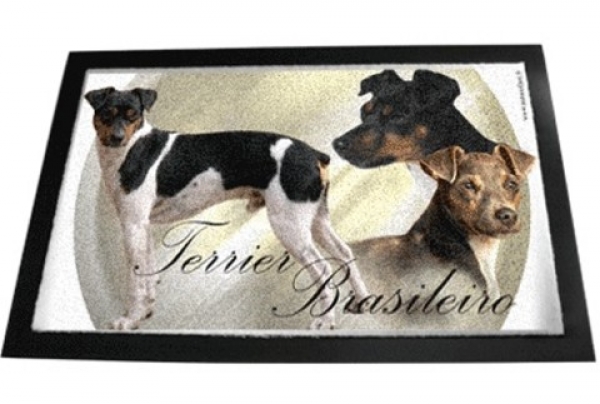 Designer Fussmatte Terrier Brasileiro / Brasilianischer Terrier