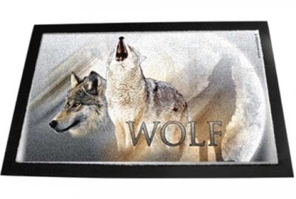 Designer Fussmatte Wolf 1