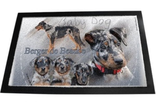 Designer Fussmatte Beauceron 3 Welpen