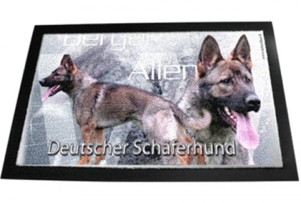 Designer Fussmatte Deutscher Schäferhund 4 grau