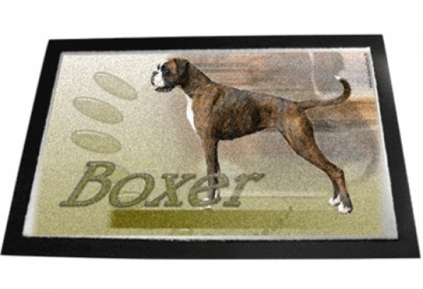 Designer Fussmatte Deutscher Boxer Hund 2 gestromt