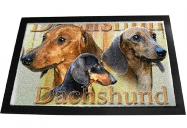 Designer Fussmatte Kurzhaar Dackel Dachshund Teckel