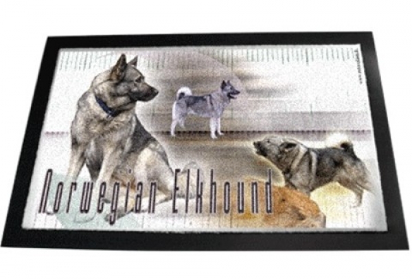 Designer Fussmatte Norwegischer Elchhund / Norwegian Elkhound