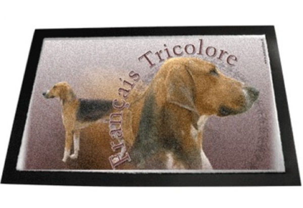 Designer Fussmatte Francais tricolore / Französischer Laufhund