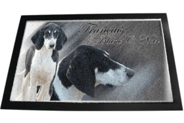 Designer Fussmatte Grand anglo francais blanc et noir