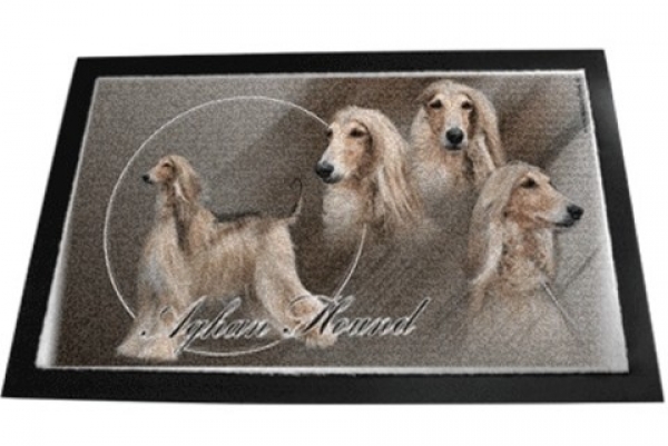 Designer Fussmatte Afghane 1 Afghanischer Windhund