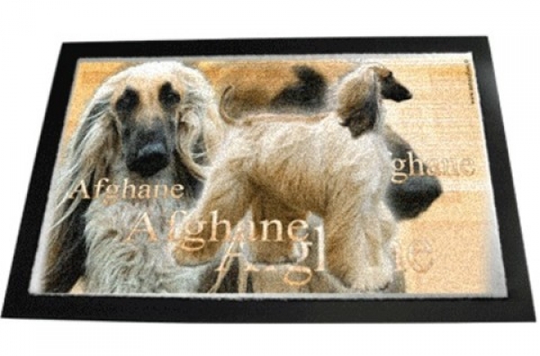 Designer Fussmatte Afghane 3 Afghanischer Windhund