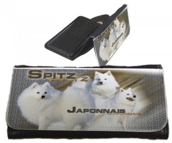Frauen Geldbörse Brieftasche Spitz japonnais / weisser Spitz