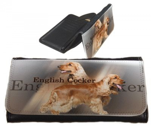 Frauen Geldbörse Brieftasche Englisch Cocker Spaniel braun