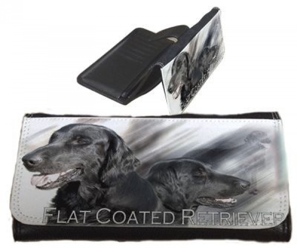 Frauen Geldbörse Brieftasche Flat Coated Retriever 1