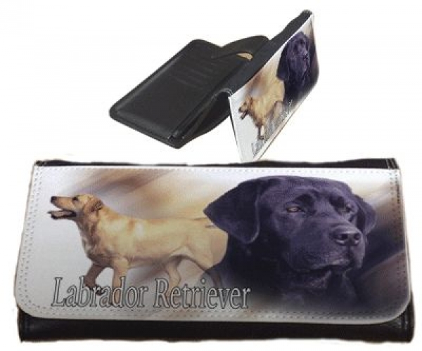 Frauen Geldbörse Brieftasche Labrador Retriever schwarz / black