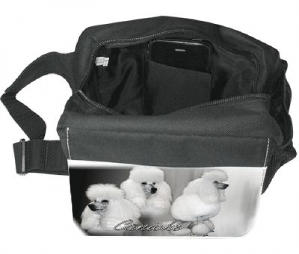 Gürteltasche / Bauchtasche Pudel 3 weiss