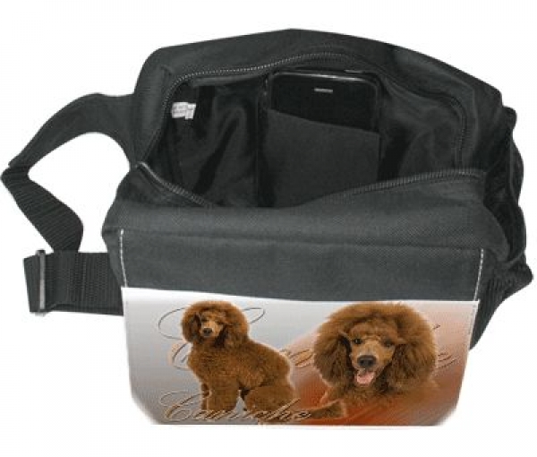 Gürteltasche / Bauchtasche Pudel 5 rot