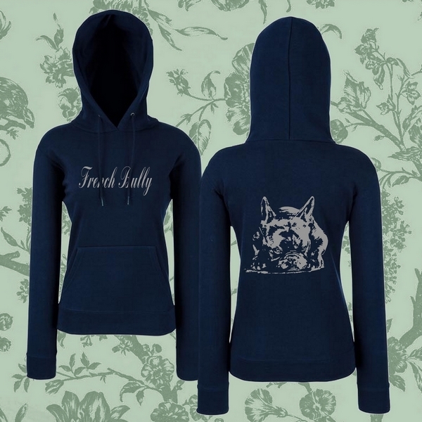 Girlie Kapuzensweatshirt Motiv Französische Bulldogge 1