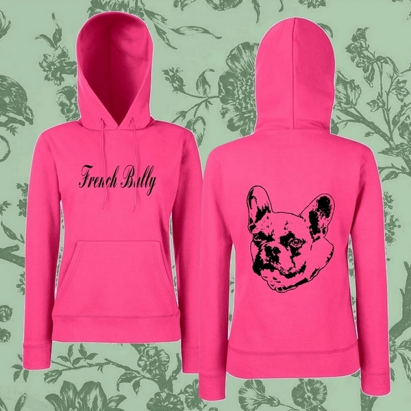 Girlie Kapuzensweatshirt Motiv Französische Bulldogge 2