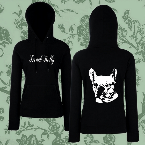 Girlie Kapuzensweatshirt Motiv Französische Bulldogge 5