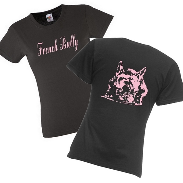 Girlie T-Shirt Motiv Französische Bulldogge 1