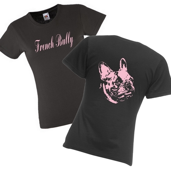 Girlie T-Shirt Motiv Französische Bulldogge 6