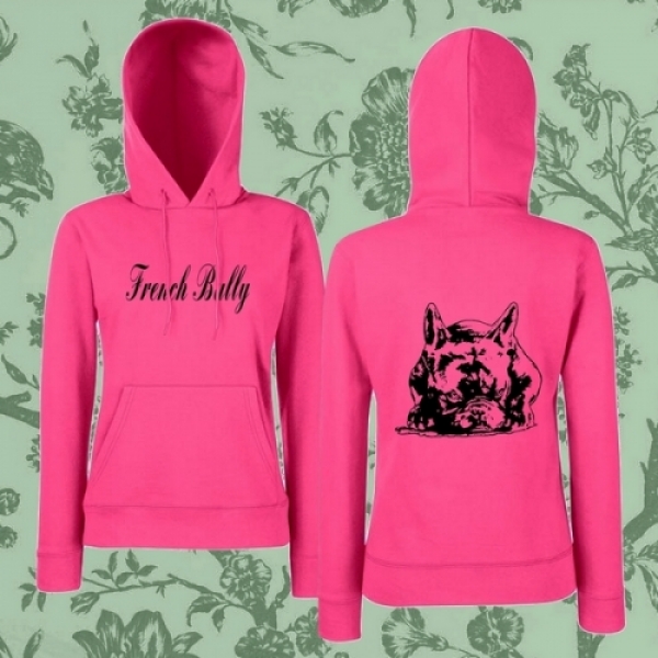 Girlie Kapuzensweatshirt Motiv Französische Bulldogge 1