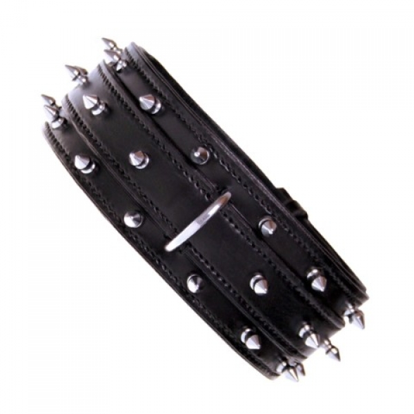 Lederhalsband Super Spike Molosser 6 cm breit