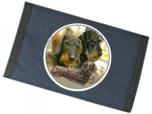 Männer Geldbörse Brieftasche Rauhhaar Dackel Dachshund Teckel