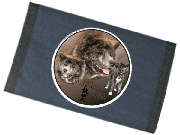 Männer Geldbörse Brieftasche Akita Inu 3 gestromt