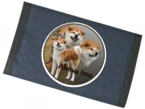 Männer Geldbörse Brieftasche Akita Inu 4 rot