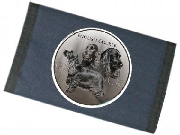 Männer Geldbörse Brieftasche Englisch Cocker Spaniel schwarz